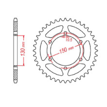 Mtx parts задняя звезда 236 46 honda nx 650 '95-'01, yamaha xj 6 '09-'15 (jtr305.46)* (цепь 520) - 430946 (jtr245/3.46)