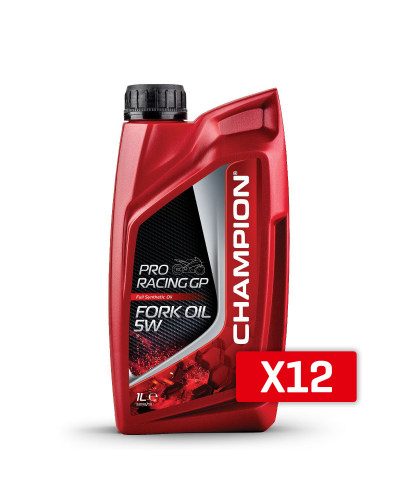 Champion олива для телескопів / амортизаторів / підвіски proracing gp fork oil 5w 1l(синтетична) (akc)