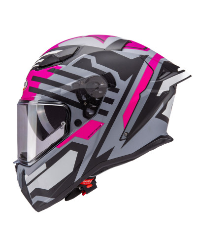 Caberg інтегральний шолом model drift evo ii horizon колір сірий mat/чорний/fuksja (інтенсивний відтінок рожевого) розмір m (pinlock у комплекті)