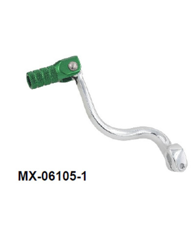 Рычаг переключения передач psychic для kawasaki kx 125 (2003–2005) и kx 500 (1994–2004), oem: 13156-1347; 13156-1492. кованая алюминиевая конструкция, серебристый анодированный цвет.