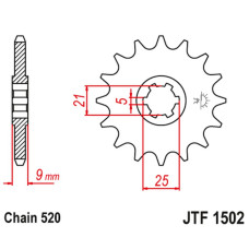 Jt передня зірка 569 13 kawasaki kxt 250 '87' (56913jt) (ланцюг 520)