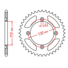 Mtx parts задня зірка 4306 50 honda cr 80/85 '85-'07 (jtr215.50) (ланцюг 420)
