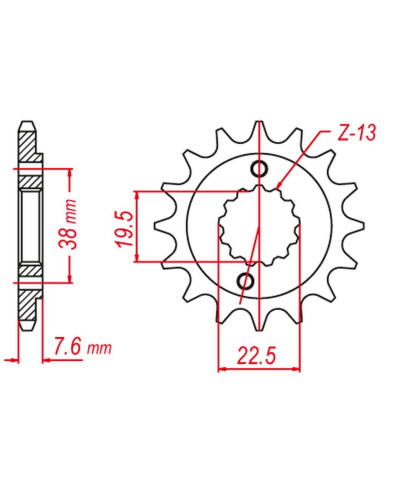 Grosskopf передняя звезда 2116 14 suzuki ltr 450 '06-'10, ltz 400 '03-'12, rmx 450 '10-'13, kawasaki kfx 400 '03-'06, hyosungjt45 520)