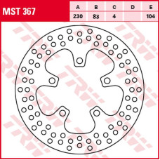Trw zf гальмівний диск зад kawasaki zx-7r ninja '96-'02, zx-7rr ninja '96-'99, zxr 750/r '89-'95, zx-9r ninja '94-'97 (230x83x4mm) (ng1225;ng1225x)