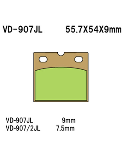 Vesrah тормозные колодки kh18 (золотые) (made in japan)