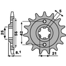Pbr  передня зірка 581 13 18nc yamaha tt 350 '86-'99 (jtf575.13) (ланцюг 520) (std.-1)