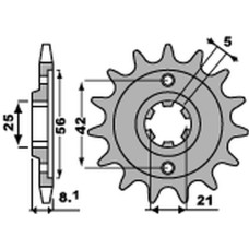 Pbr передняя звезда 581 13 18nc yamaha tt 350 '86-'99 (jtf575.13) (цепь 520) (std.-1)