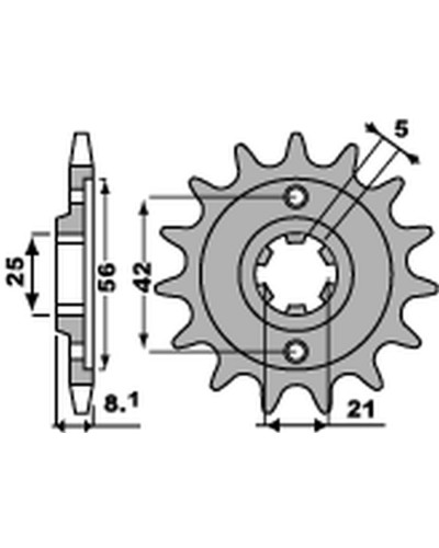 Pbr передняя звезда 581 13 18nc yamaha tt 350 '86-'99 (jtf575.13) (цепь 520) (std.-1)