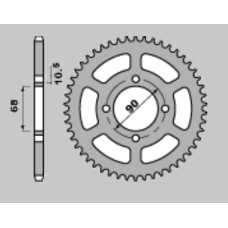 Jr задняя звезда 243 45 honda mtx 80r2 '87-'92 (jtr241.45)