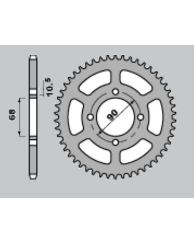 Jr задняя звезда 243 45 honda mtx 80r2 '87-'92 (jtr241.45)