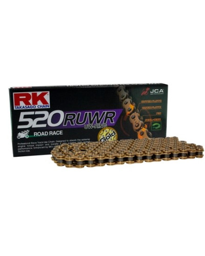 Rk цепь приводная gb520ruwr-122 (uw-ring) заклепка (clf) в наборе золотой (объем: do 800 ccm) (35,3 kn)