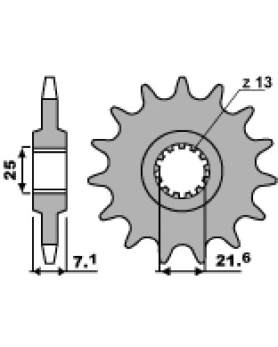 Pbr передняя звезда 585 15 18nc kawasaki zx 6 r (07-08) (цепь 520)