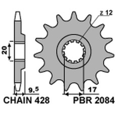 Pbr передняя звезда 2084 12 18nc ktm exc 50 '96-'03, sx 85 '07-'22 (jtf1907.12) (цепь 428)
