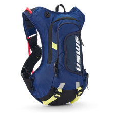 Uswe camel bag hydro 8 factory blue, цвет синий/черный/желтый, для мото/велосипеда, емкость для жидкости 3 л (рюкзак 8 л + 3 л жидкости)