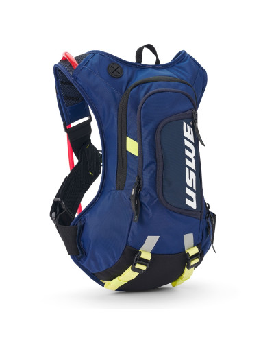 Uswe camel bag hydro 8 factory blue, цвет синий/черный/желтый, для мото/велосипеда, емкость для жидкости 3 л (рюкзак 8 л + 3 л жидкости)