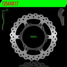 Ng тормозной диск перед 270mm husaberg te/fe '14-'18, husqvarna tc/te/fc/fe 125/510 '14-'17, ktm sx/exc/sxf/excf 125/530 '08-'18 плавающая