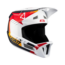 Leatt велосипедний шолом mtb gravity 2.0 v24 helmet white/red білий колір/помаранчевий/чорний розмір l (59-60 cm)