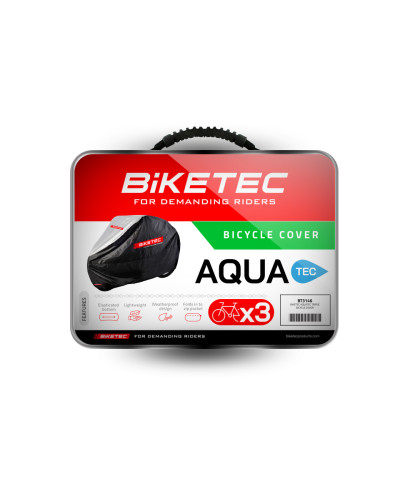 Biketec водонепроникний чохол aquatec на три велосипеди, колір чорний/сірий, розмір універсальний