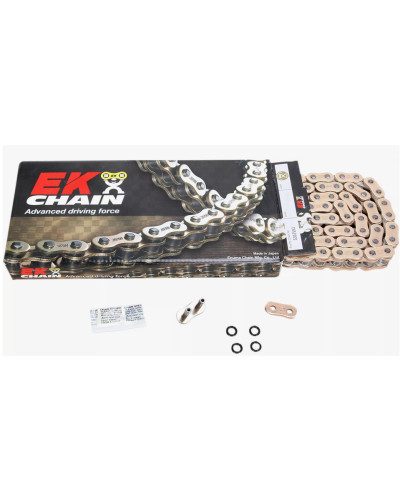 Ek ланцюг привідний zvx3 ultra sport nx-ring 525zvx3 120 звено золотий (do 1300ccm) (45,8kn) (made in japan) заклепка