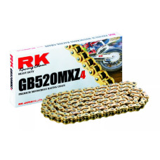 Rk цепь приводная (motocross) 420mxz4-120 застежка (cl) в наборе золотой (объем: do 150 ccm) (22,2 kn)
