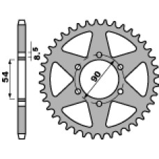 Pbr задняя звезда 4536 60 f malaguti 50 xsm 07-08 (цепь 420)