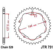Jt задняя звезда 4320m 42 ducati 950 hypermotard '19-20, 800 monster '05-07, 748 biposto '95-03, (адаптер jta750b) (4320m42jt) (цепь 520)