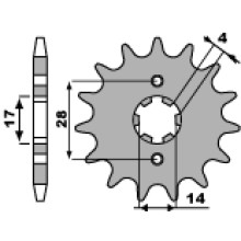 Pbr передняя звезда 2118 13 18nc honda trx 90 93-08, crf 125 '15-20 (цепь 428) (jtf277.13)