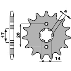 Pbr передняя звезда 2118 13 18nc honda trx 90 93-08, crf 125 '15-20 (цепь 428) (jtf277.13)