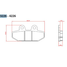Brenta гальмівні колодки kh710 harley-davidson 1750/1870 '18-20, зад (ft 3226)