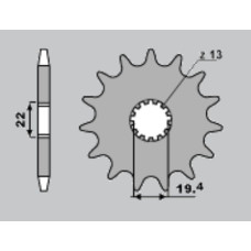 Pbr передня зірка 439 15 18nc suzuki gr 650 (83-85), gsx 400 f (ланцюг 530)