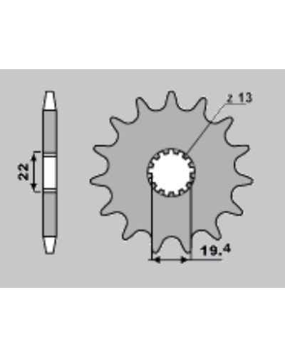 Pbr передня зірка 439 15 18nc suzuki gr 650 (83-85), gsx 400 f (ланцюг 530)