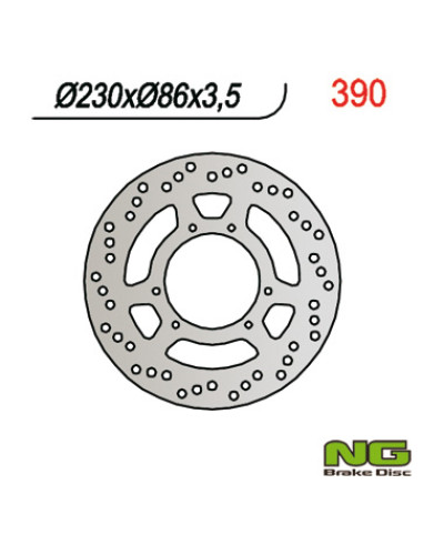 Ng тормозной диск перед yamaha dt 125r '88-'05, tt 350 '85-'95, tt 600 '84-'92, yz 250 '85-'89, yz 125 '88, '90-'91 (230x8