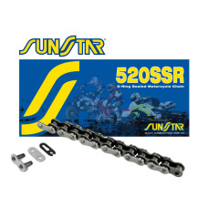 Sunstar цепь приводная 520ssr-118n (520v) do 400 ccm (o ring) натуральная.