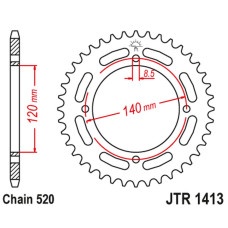 Jt задняя звезда 4354 39 kawasaki kxf a tecate '87-88' (atv) (435439jt) (цепь520)