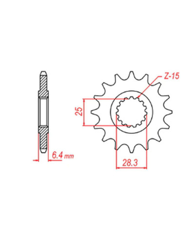 Mtx parts передня зірка 2168 14 yamaha yfz 450/yfm 700 raptor '06-'19 (jtf1592.14) (ланцюг 520)
