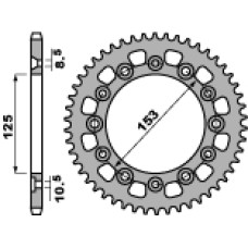 Pbr задня зірка 4307 53 f honda crm 250 (ланцюг 520)