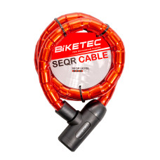 Biketec seqr кабельный замок: трос 22 мм × 1,4 м, с висячим замком и 3 ключами