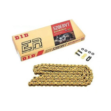Did цепь приводная 520ervt-104 (104 звено) x-ring (золотой) (открытый + застёжка)