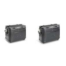 Kappa боковые кофры: правый 37 л, левый 48 л, совместимые с системой monokey cam (модели kvg37b, kvg48b). модель k'voyager, алюминиевые, цвет анодированный черный (black line).