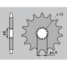 Jr передняя звезда 566 13 (56613jt) suzuki rf/gsx/gsxr/gsf, yamaha fzr 600