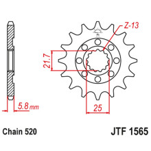 Jt передня зірка 2141 12 kawasaki kxf 450 '06-20' klx 450 '08-20' (214112jt) (ланцюг 520)