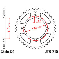 Jt задняя звезда 4306 56 honda cr 80/85 '85-'07 (430656jt) (цепь 420)