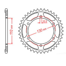 Mtx parts задня зірка 241 39 yamaha xjr 1300 '04-'06, mt-01 '05-'11 (jtr479.39) (ланцюг 530)