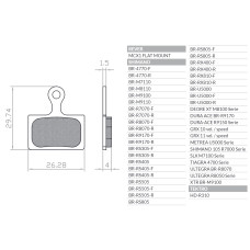 Brenta bike тормозные колодки велосипедные подходит к shimano dura ace br-r9170, ultegra br-r8070, xtr br-m9100, br-rs805, br-rs505, br-rs405, br-rs305