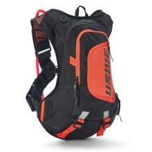 Uswe camel bag moto hydro 8, цвет черный/оранжевый, для мото/велосипеда, емкость для жидкости 3л (рюкзак 8л + 3л жидкости).