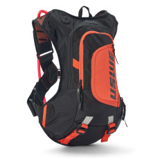 Uswe camel bag moto hydro 8, цвет черный/оранжевый, для мото/велосипеда, емкость для жидкости 3л (рюкзак 8л + 3л жидкости).