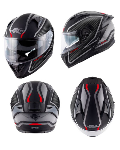 Kappa шолом kv52 kronos integralny  колір чорний титановий mat carbon look розмір 61 / xl 