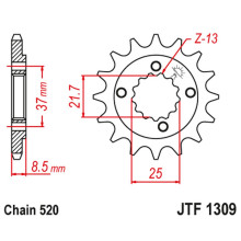 Jt передняя звезда 350 13 honda xr 600r '91-'00, trx 400ex /x '05-'14 (35013jt) (цепь 520)