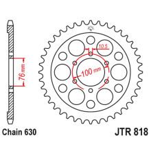 Jt задня зірка 818 41 suzuki gs 750 '77-83, gsx 750 '79-82 (81841jt) (ланцюг 630)