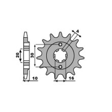 Jr передняя звезда 720 13 cagiva 125 w8/freccia/planet/mito/rapror '85-10' (72013jt) (цепь520)
